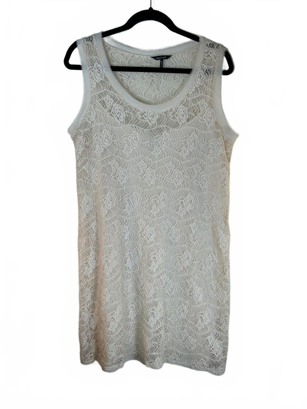 DAISY FUENTES Women’s Crochet Floral Lace Sleeveless Dress / Size: XL